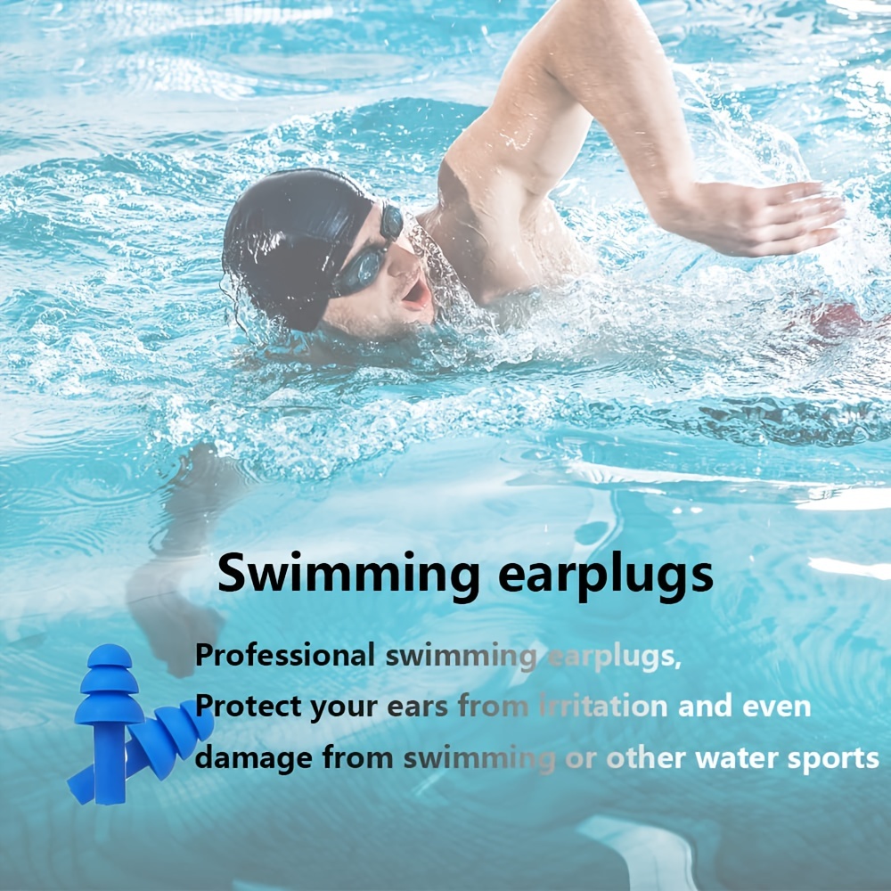 Waterproof Silicone Swimming Earplugs Nose Clips Safety - Temu