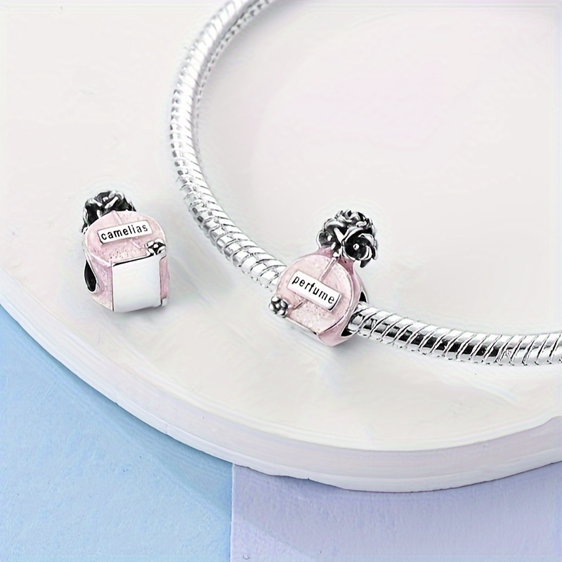 Camellia Bead Charm Charm for Bracelet 925 Sterling Silver 