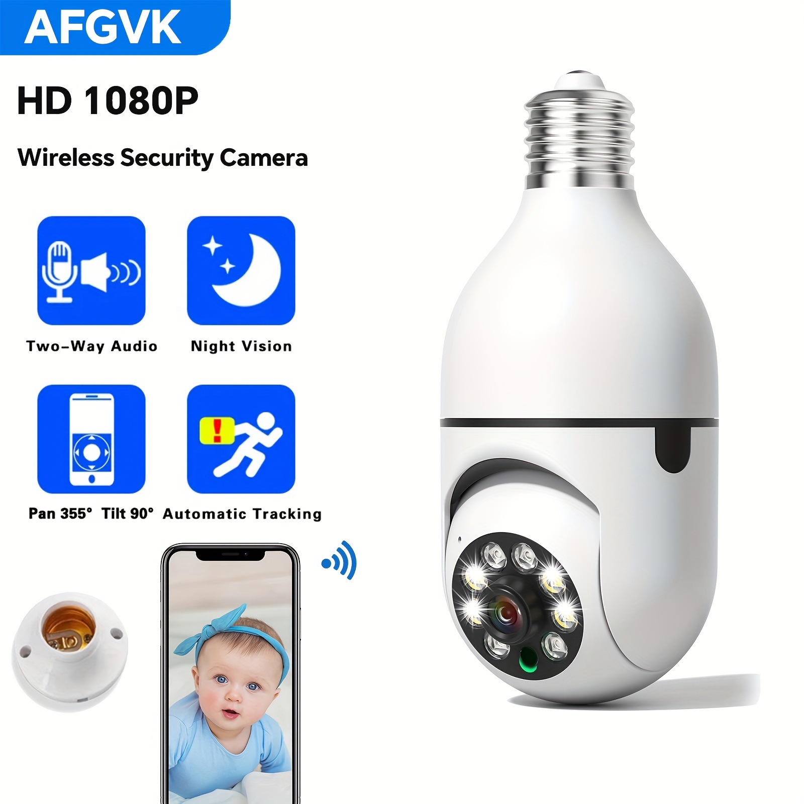 Evkvo Tuya Smart Life Security Camera 3mp Hd Wireless Video - Temu