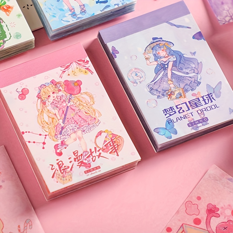 50 Sheets Sweetheart Series Cute Kawaii Japanese Cartoon Self-adhesivr Sticker  Book For Scrapbooking Journal Decoration Stickers