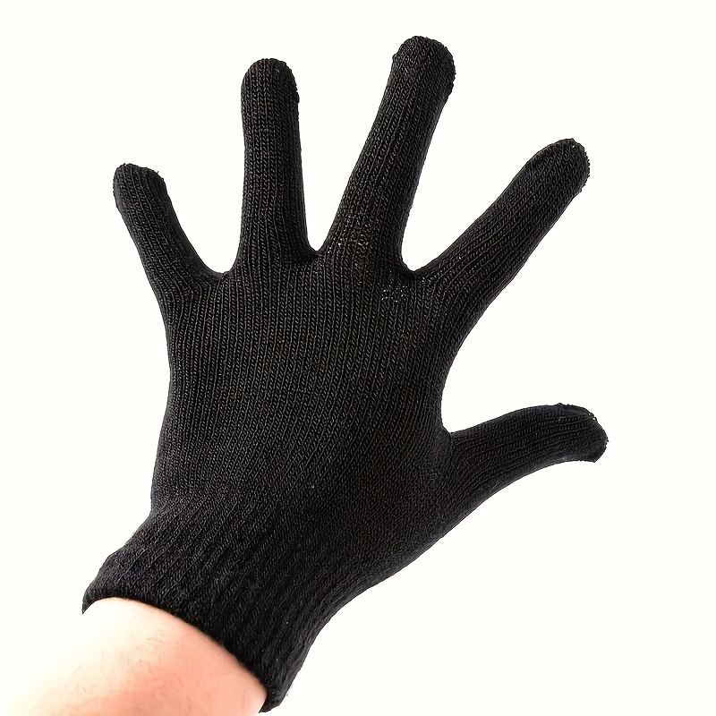 6 Pairs Black M Size Manusage Safety Work Gloves Seamless - Temu