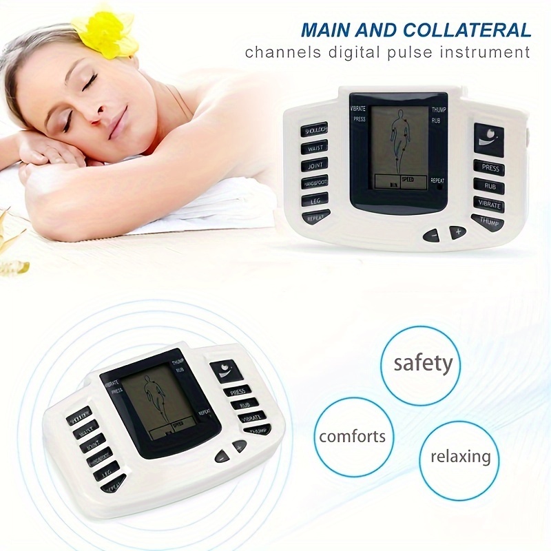 Tens Ems Unit Muscle Stimulator Pulse Massager Device With Reflexology Shoes