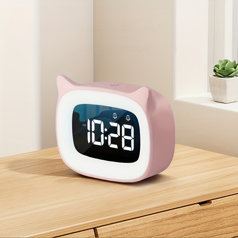 Reloj despertador pequeño de dibujos animados para habitación de niños y  niñas, despertador Rosa especial, reloj de escritorio silencioso, reloj de  escritorio para estudiantes - AliExpress