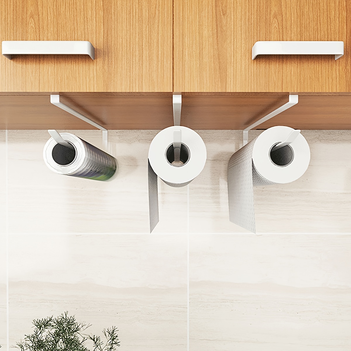 Kitchen Racks Free Punching Wall-mounted Paper Towel Rack Oil