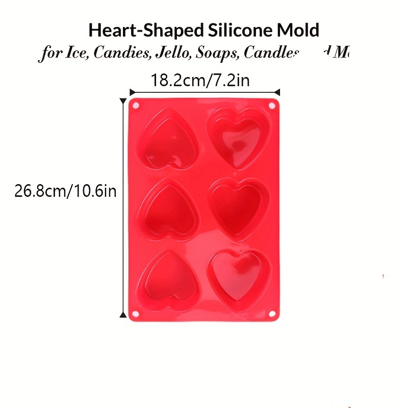 Silicone Baking Molds, Heart Square Shaped, Chocolate Molds, Soap