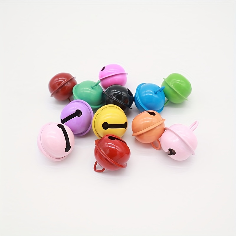 In A Variety Of Colors Jingle Bells Metal Round Bells Craft - Temu