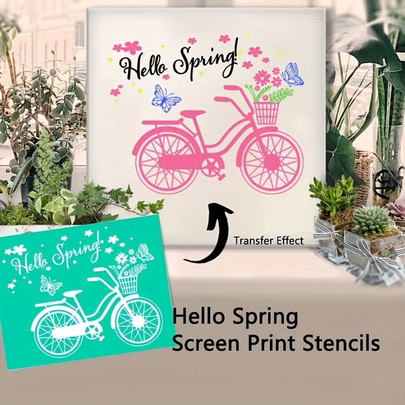 Spring Theme Silk Screen Stencil Reusable Screen Printing - Temu