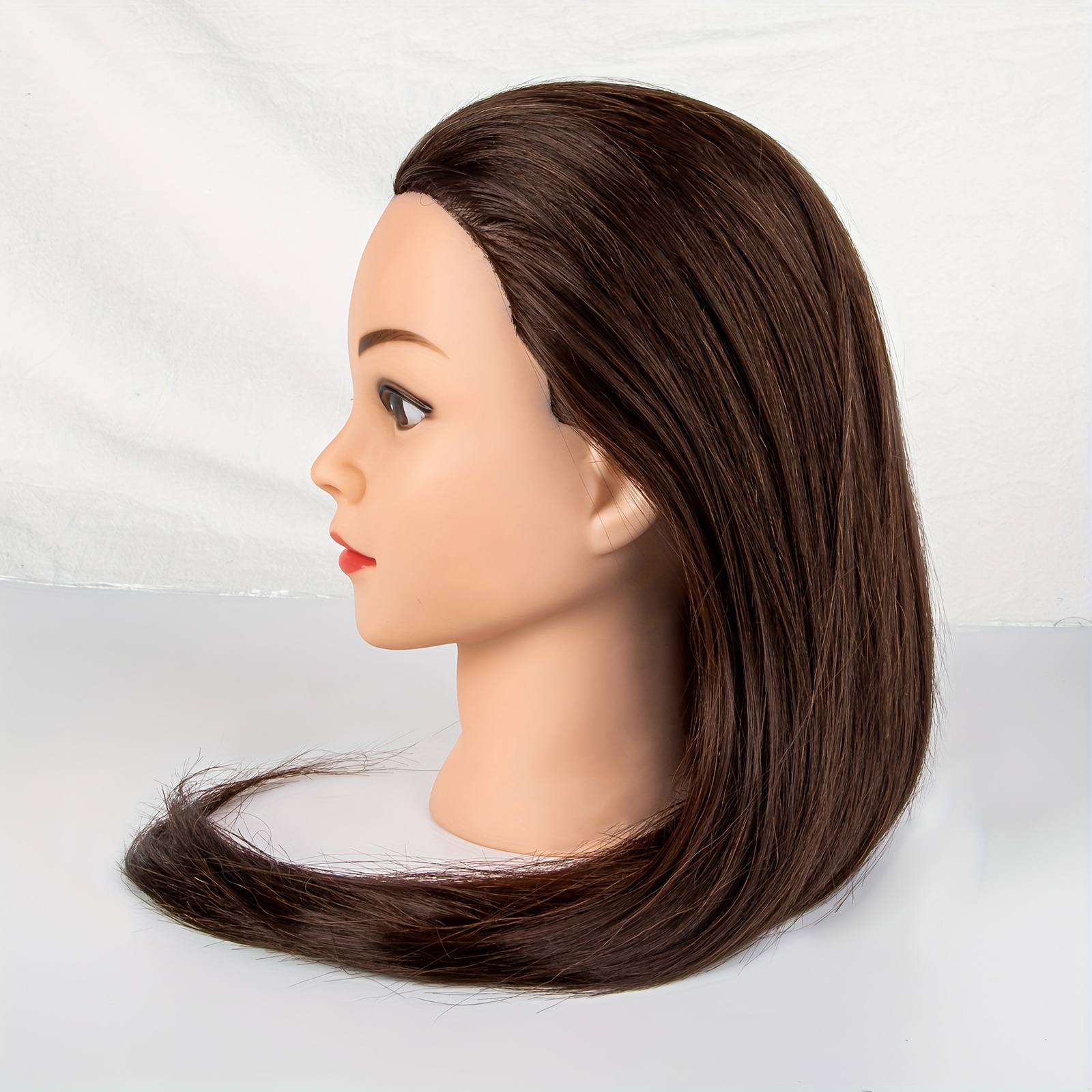 Real Hair Mannequin Head Full Realistic Hairdressing - Temu