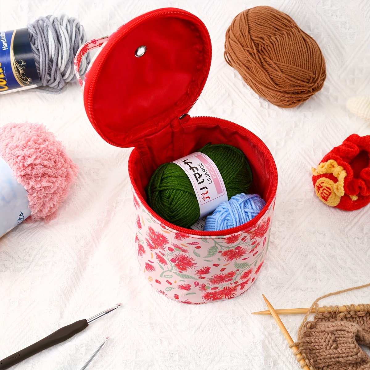 Yarn Storage Tote Bag Lightweight Crochet Storage Bag - Temu