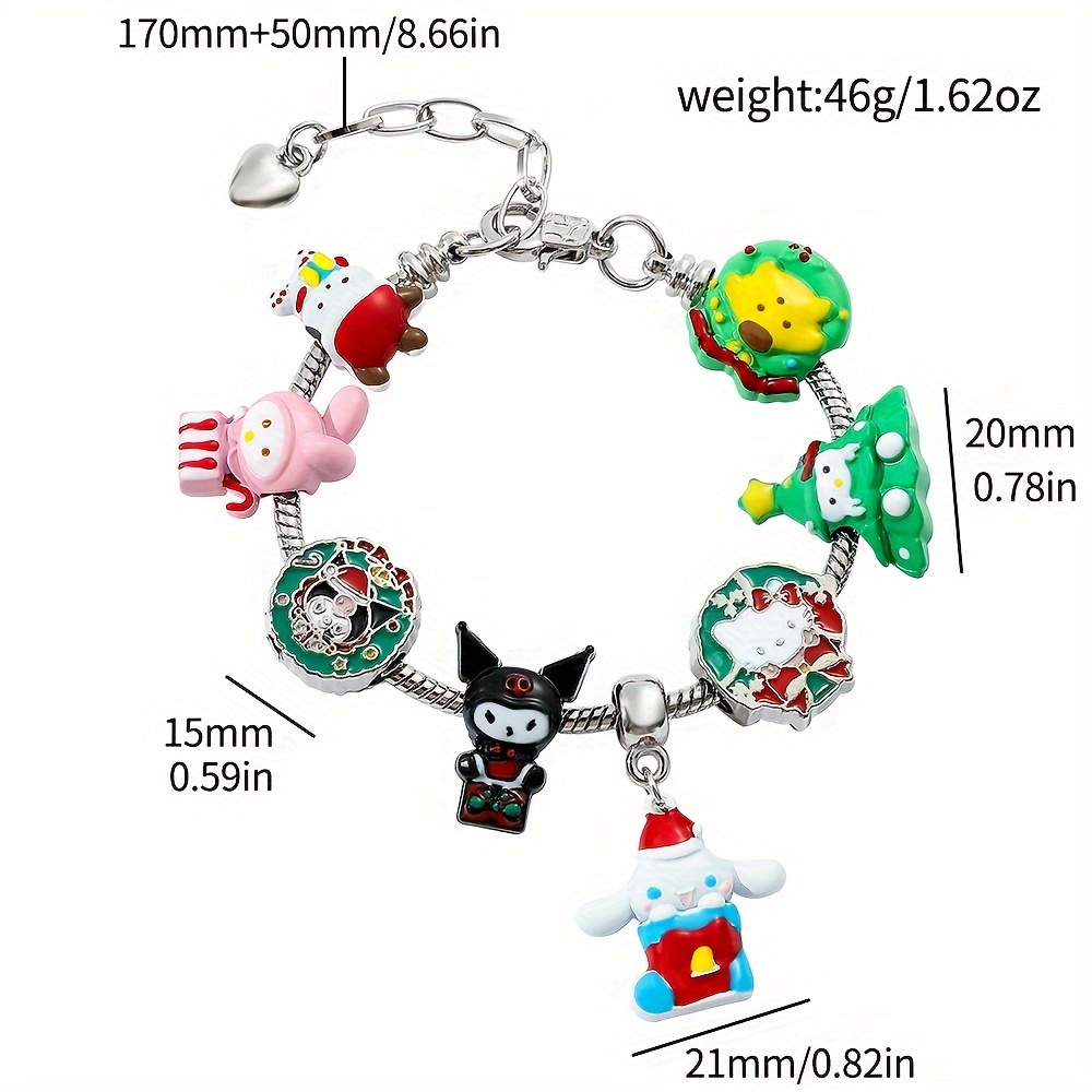 Sanrio Hello Kitty Charms Bracelets Cartoon KT Bangles Women Accessories  Luxury Chains Y2k Girls Jewelry Girlfriend Xmas Gifts