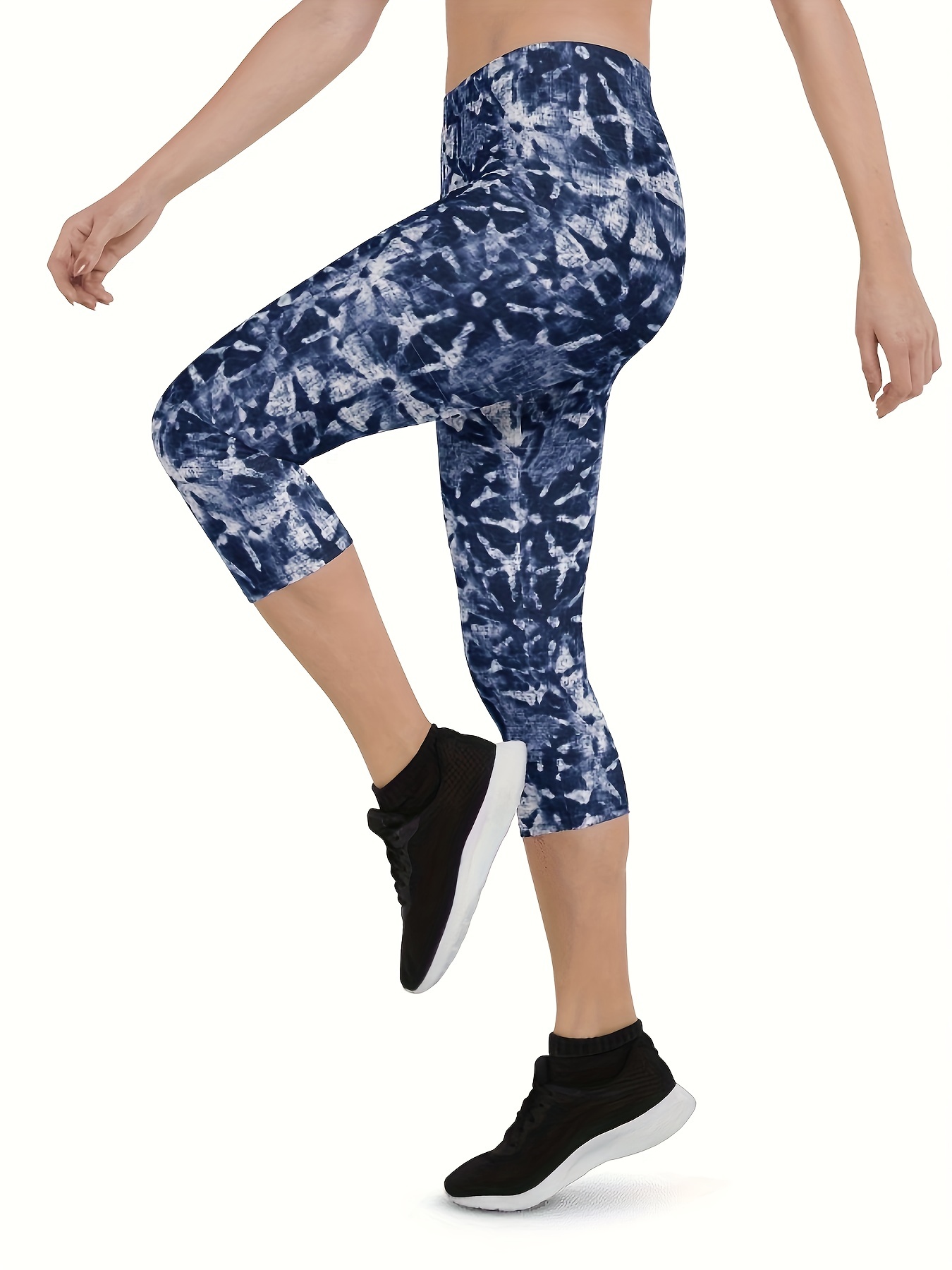 Halloween Skull Print Sports Capri Leggings High Waisted - Temu