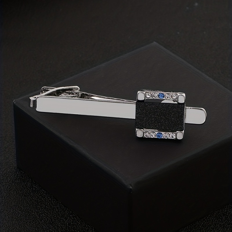 Men's Crystal Tie Clip Wedding Business Necktie Accessories