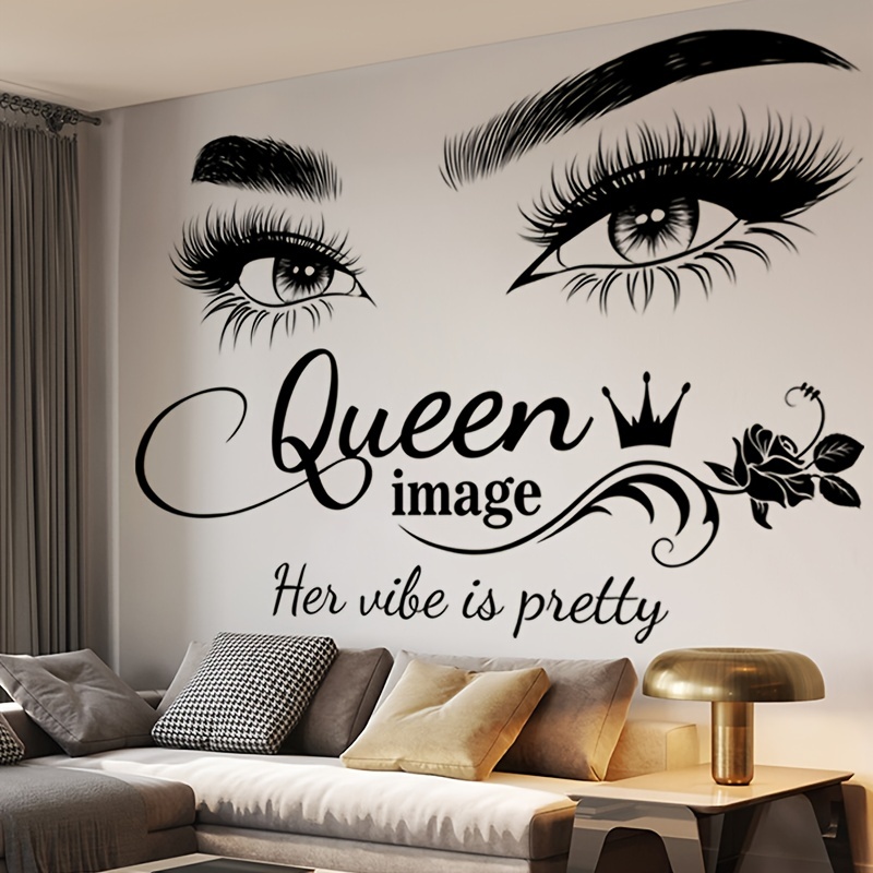 Hermosos ojos pegatinas de pared, calcomanías de pared extraíbles para sala  de estar, dormitorio, pegatinas autoadhesivas para decoración del hogar