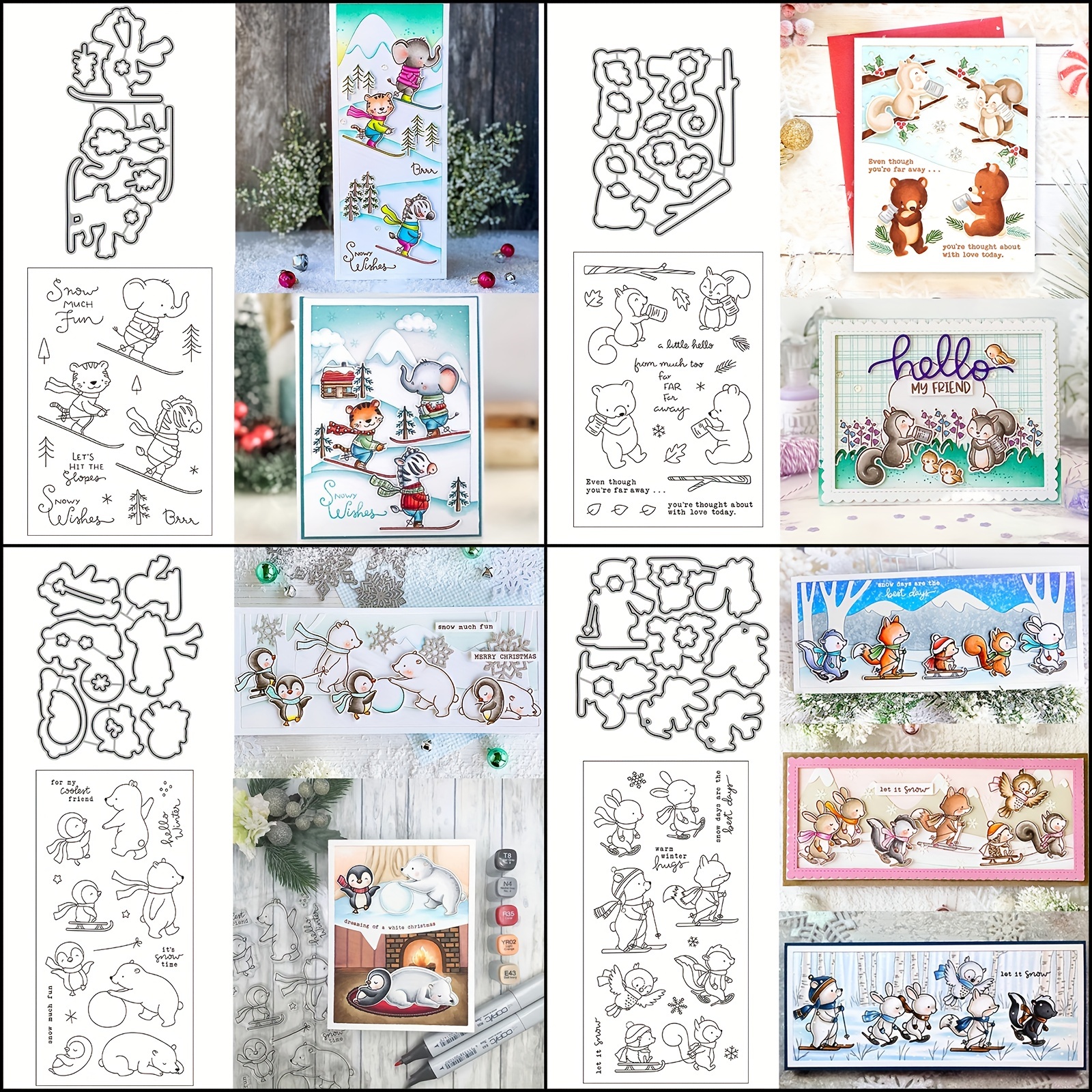 Animal And Books Clear Stamps For Card Making Transparent - Temu