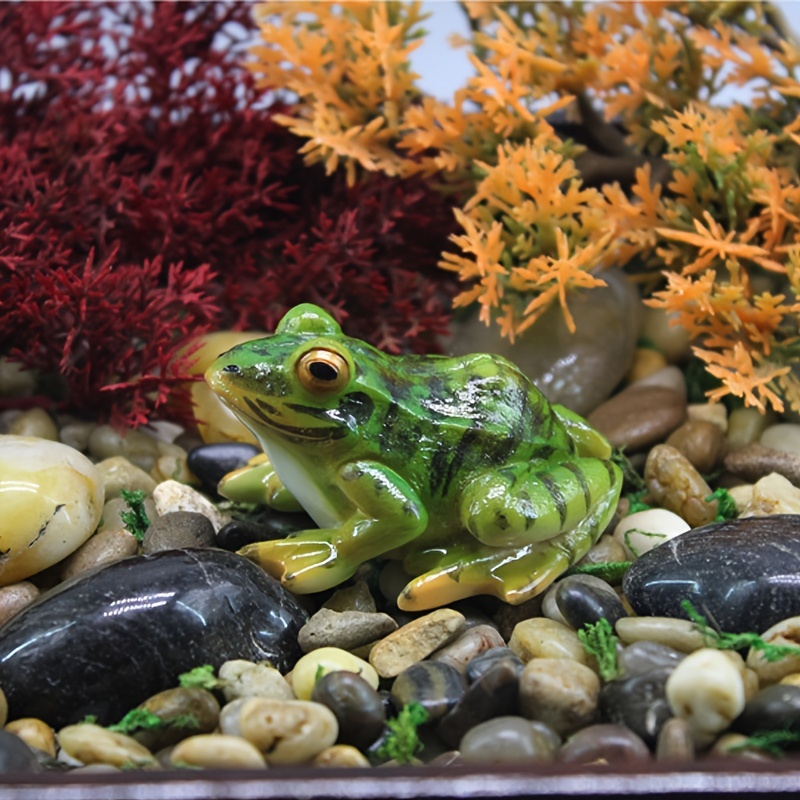 Mini Frogs Realistic Frog Miniature Figurines Animals Model Cupcake