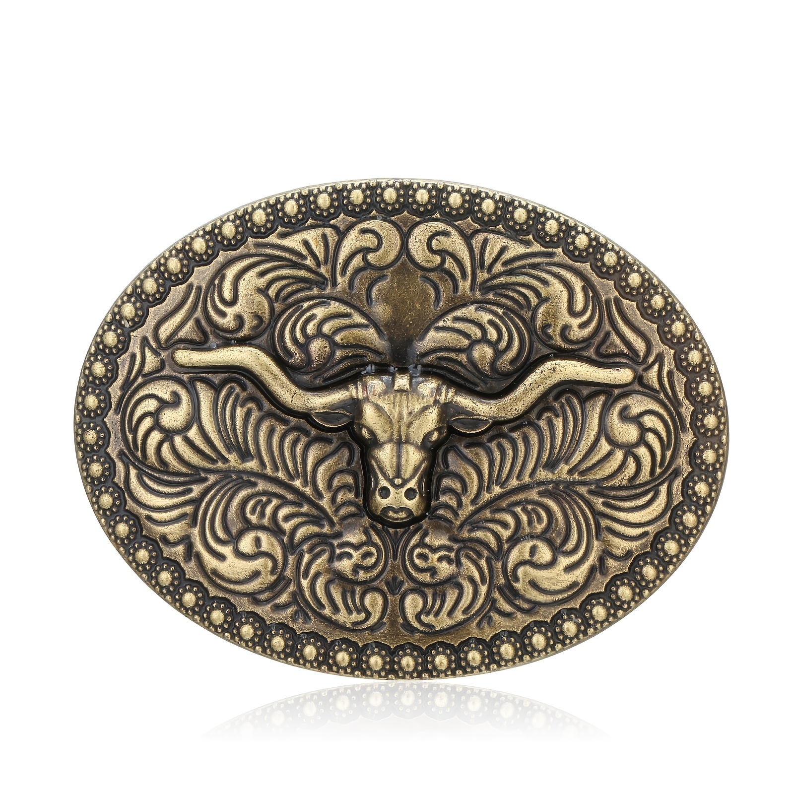 KDG Men's Longhorn Bull Belt Buckle