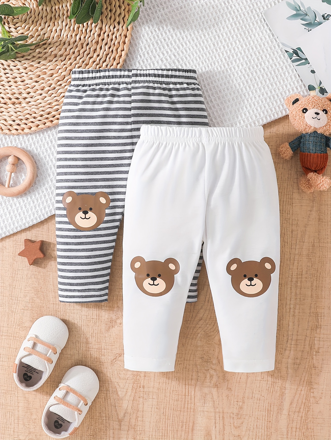 Baby Pants Fleece Thickened Warm Cute Tiger Print For Boys - Temu