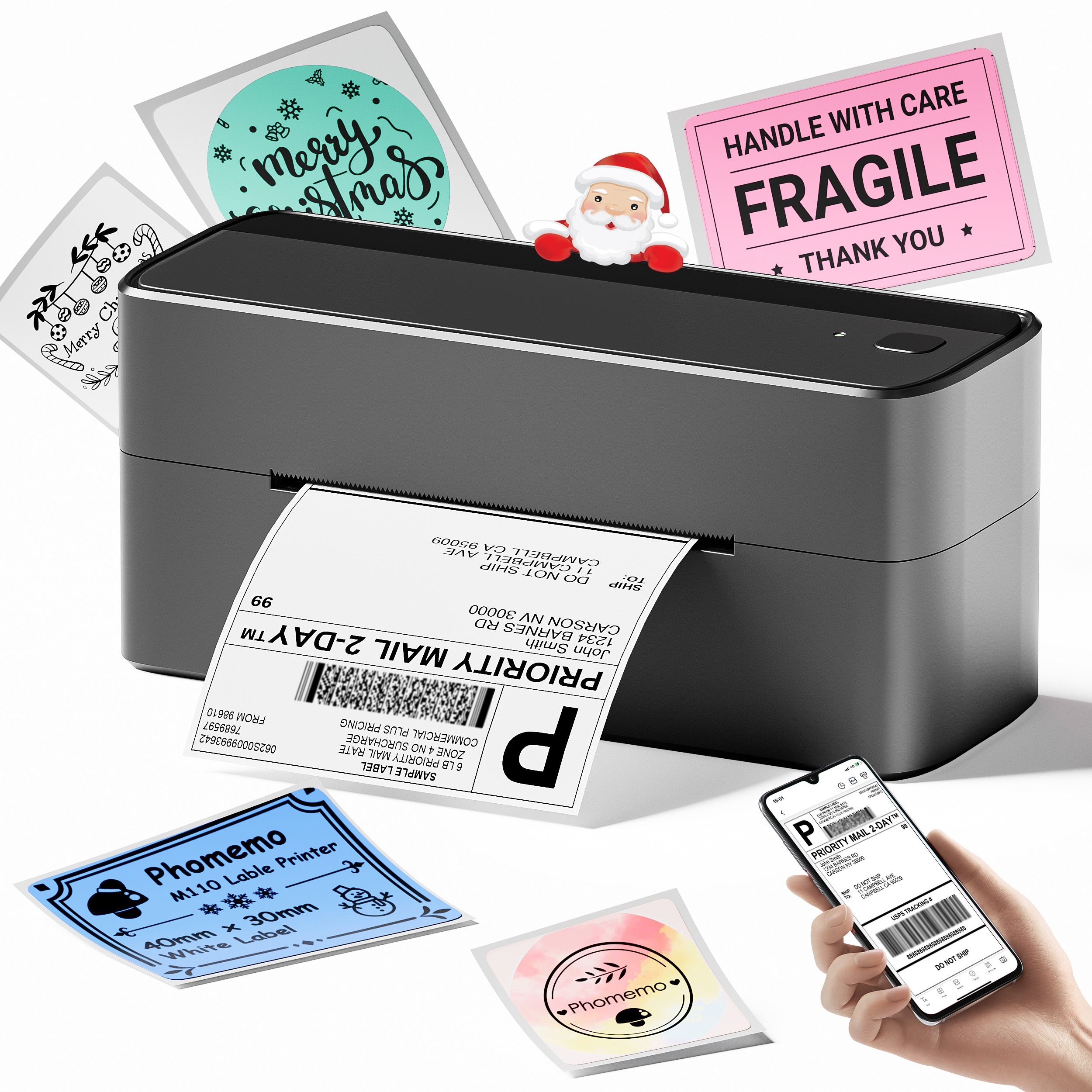 MUNBYN - Impresora Térmica de Etiquetas Autoadhesivas para Envío
