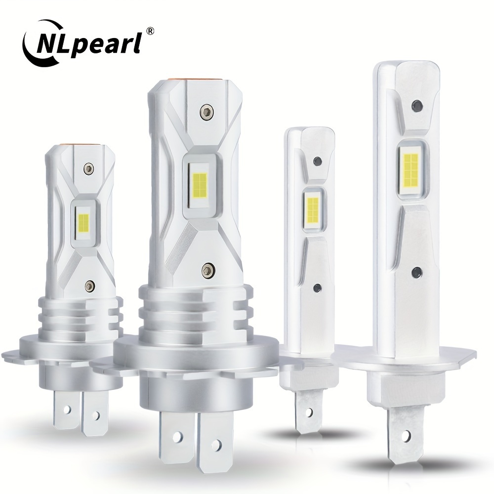 2Pcs H1 Led Headlight Bulb 1:1 Single Plug H1 LED Headlight Car Bulbs Fog  Light 60W 12000Lm 6000K White Light Plug And Play Very Bright Mini Size