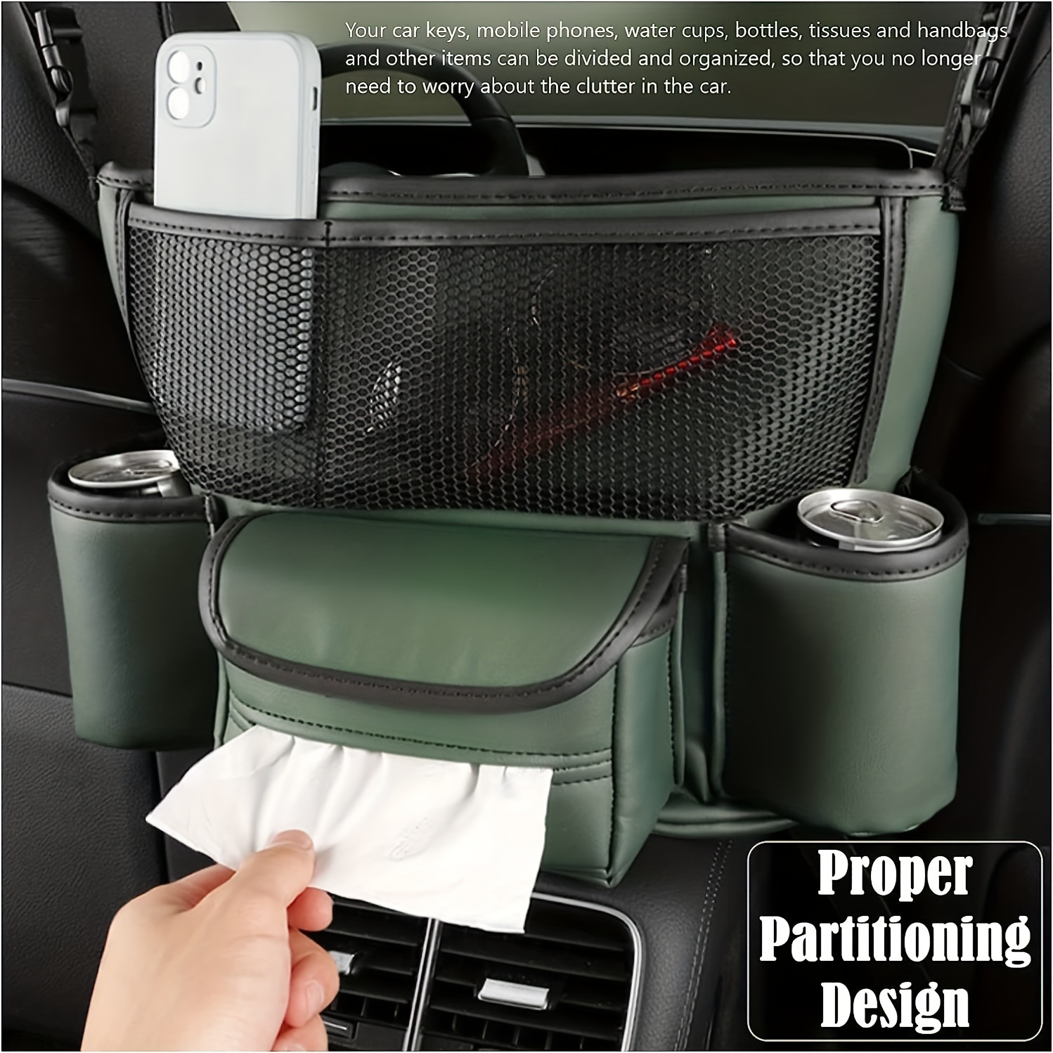 Handbag Holder Seats Large Capacity Car Purse Holder - Temu