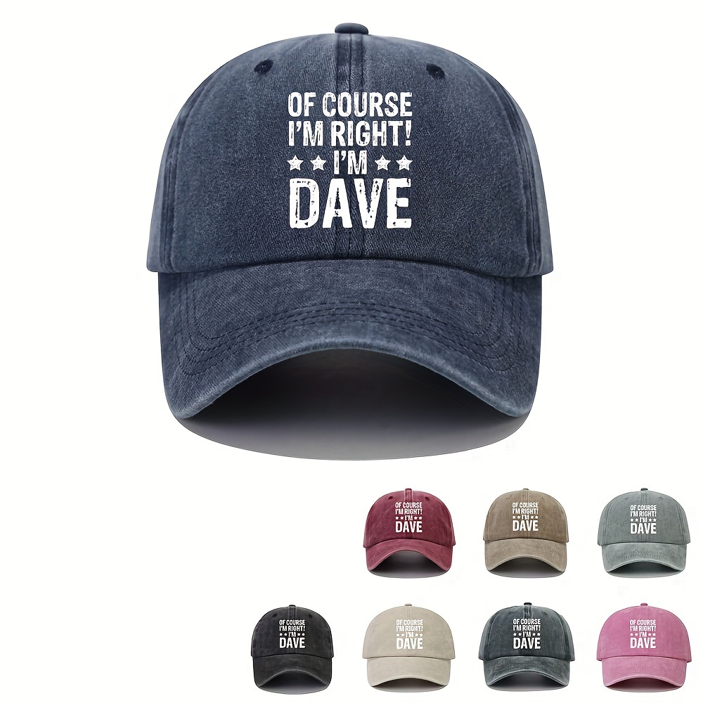 Dave Letter Print Baseball Women Men Sun Hat Trucker Hat - Temu