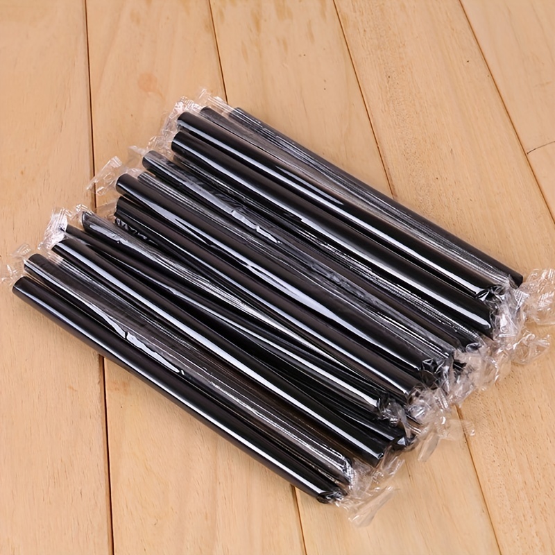 100pcs Multicolor Disposable Plastic Straw Individually Wrapped Bubble Boba  Milk Tea Smoothie Thick Straws Bar Drink Accessories