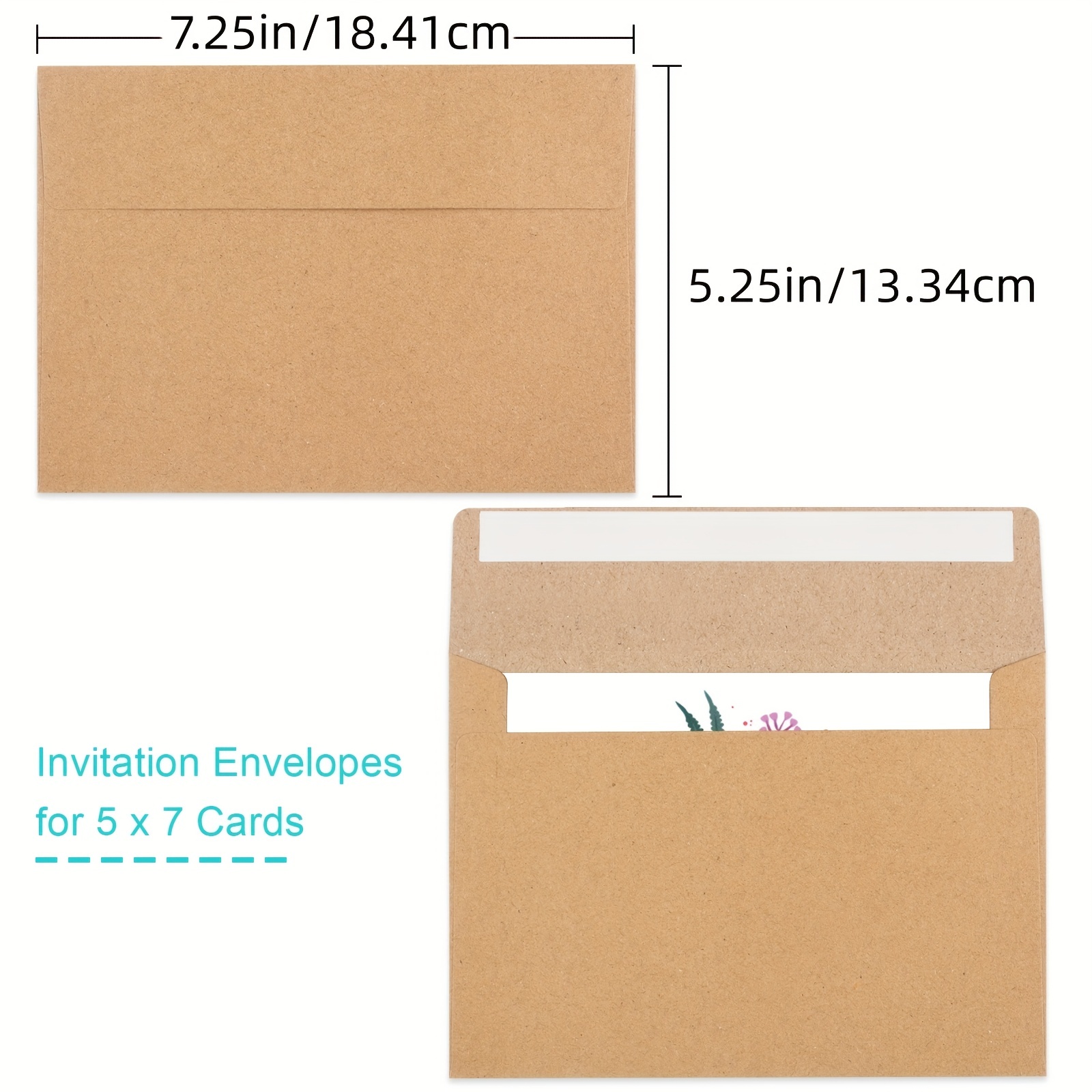 5x7 Envelopes For Invitations A7 Invitation Envelopes Brown - Temu
