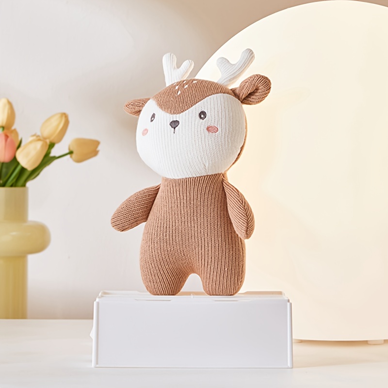 Kawaii Wool Knitting Stuffed Animals Doll Cute Teddy Bear - Temu