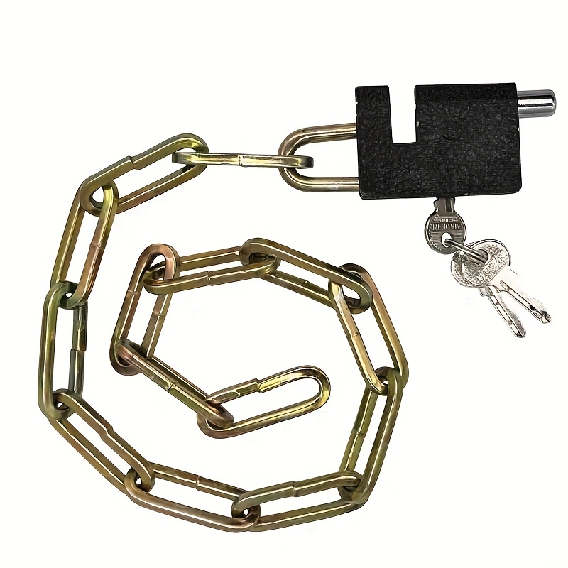  Security Chain and Lock Kit,Chain Locks,Chain Length with 2  Inch Length40mm Cut Proof Lockfor Bikes, Lockers, File Cabinets, Wardrobes,  Small Fences, Refrigerator Door,Scoote : Sports & Outdoors