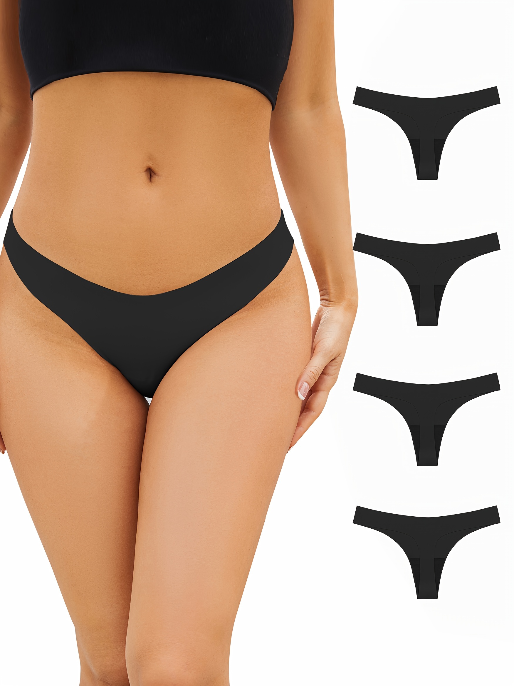 Solid Seamless Bikini Panties Women's Lingerie - Temu