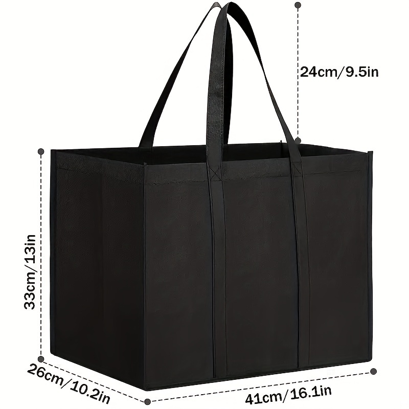 Reusable Grocery Shopping Bags Foldable Tote Eco Friendly 16x10x13in