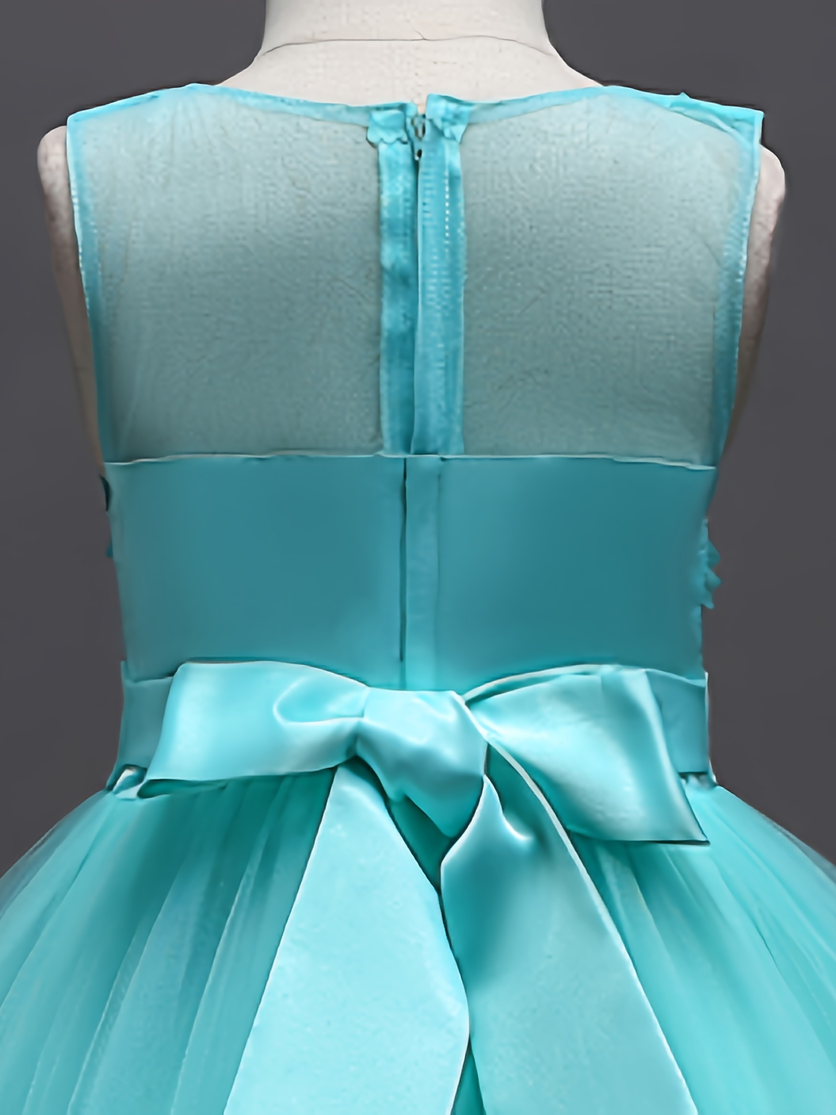 Robe de princesse bleu roi pour fille Tiffany