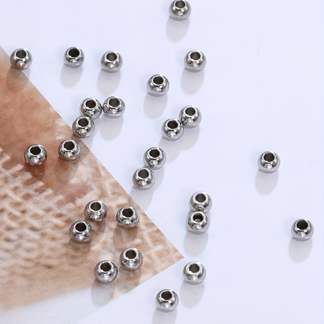 Stainless Steel Beads Metal Big Hole Spacer Beads for Jewelry Making Metal  Round Beads 3*4mm DIY Bracelet Necklace 200pcs - AliExpress