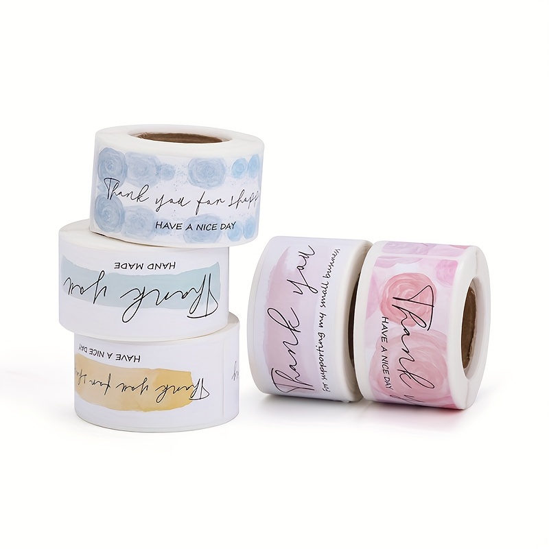 English Thank You Stickers Label Packaging Sealing Stickers Printing Label Stick