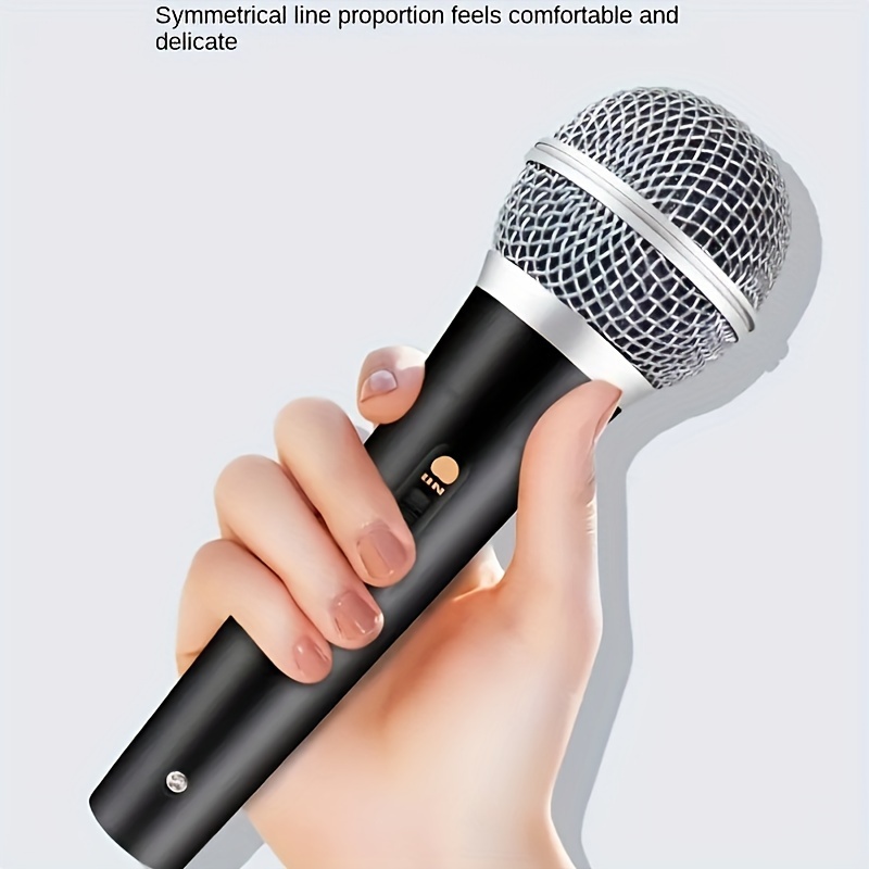 Microphone à Main Professionnel Dynamique Avec Support Pour Chant