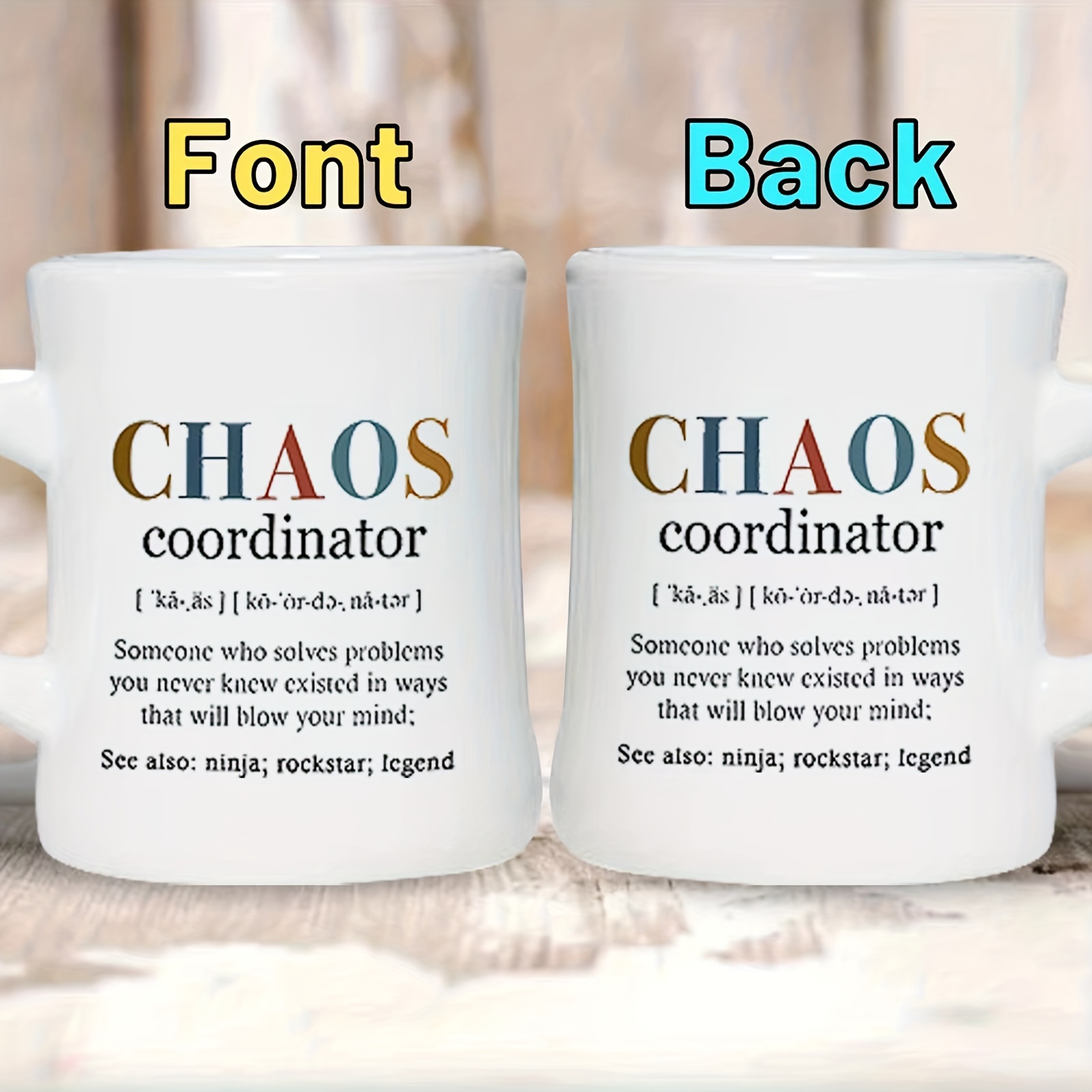 Ceramic Cup Coworker Gifts For Women Chaos Coordinator Gifts - Temu