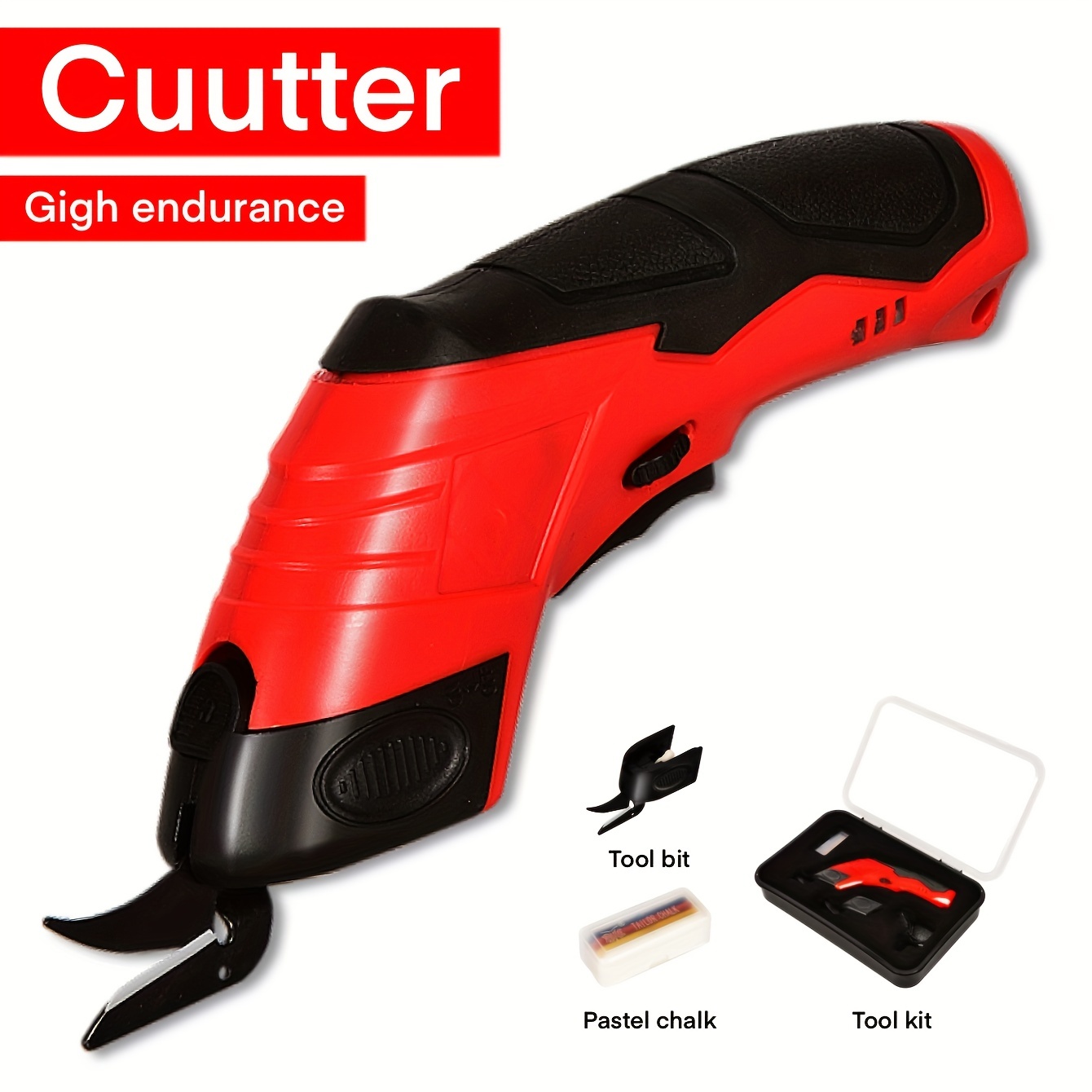 Battery Powered Fabric Cutter Cordless Electric Rotary Fabric Cutter  Scissors