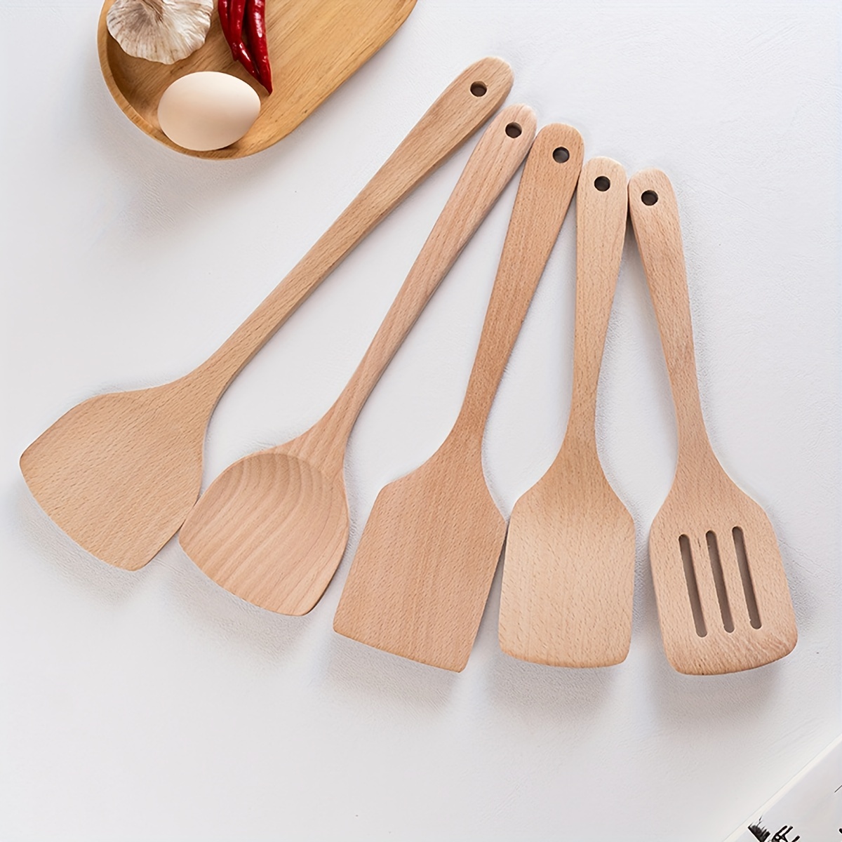 3 Piece Wooden Kitchen Utensils Set