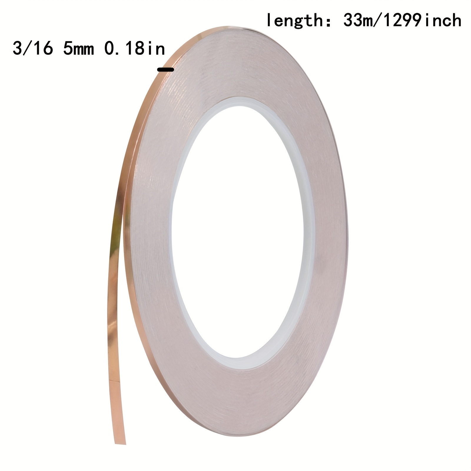 Double-Sided Conductive Copper Tape for Soldering Guitar EMI
