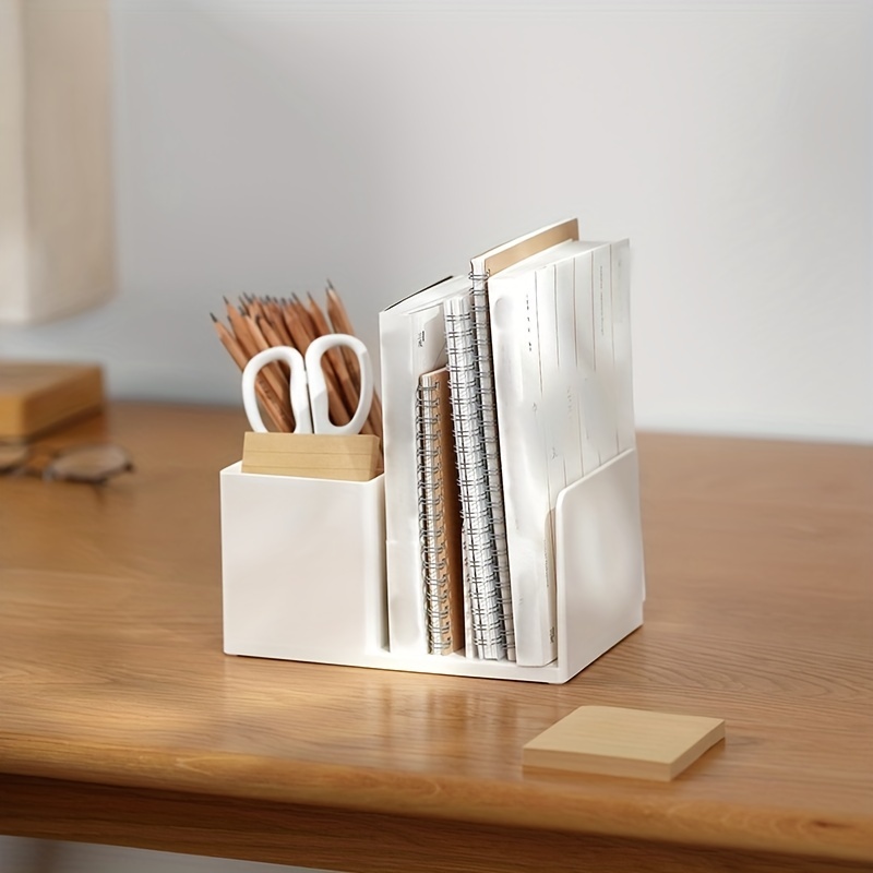 Desktop Storage Organizer Pen Pencil Card Holder Box - Temu