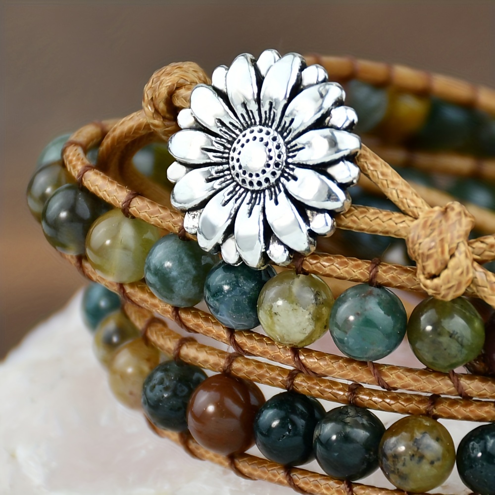 Bracelet en perles naturelles d' Agate 