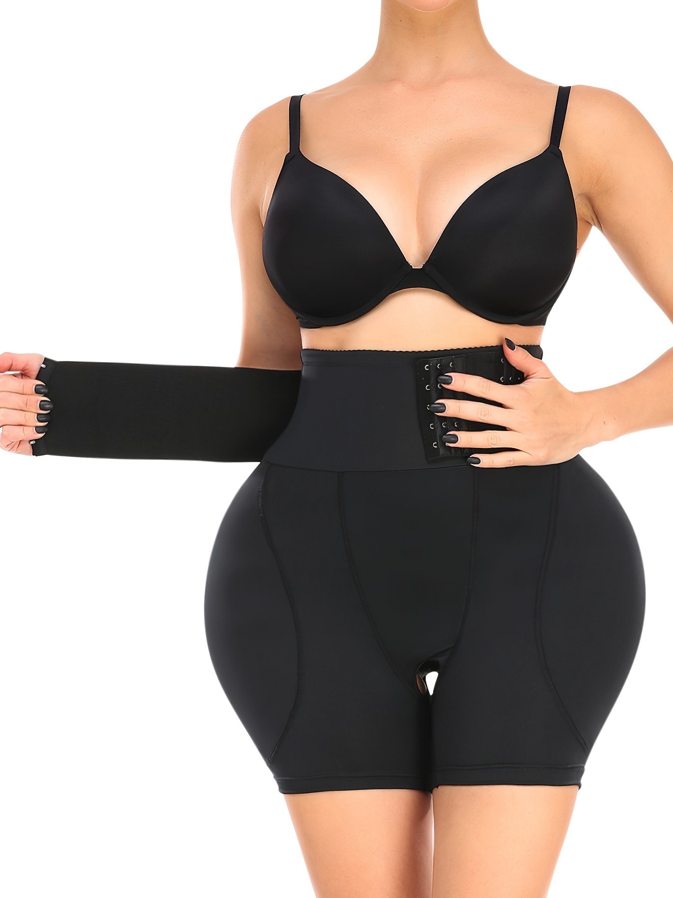 Hip Pads For Women Shapewear With Wrap Belt Hip Dip Pads Butt Lifter  Panties Hip Padded Enhancer Tummy Control Panty, Black