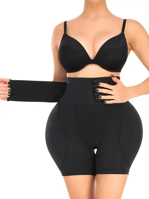 Unique Bargains Women Shapewear Tummy Control Full Bust Bodysuit Butt  Lifter Thigh Traceless Slimmer Black Size S