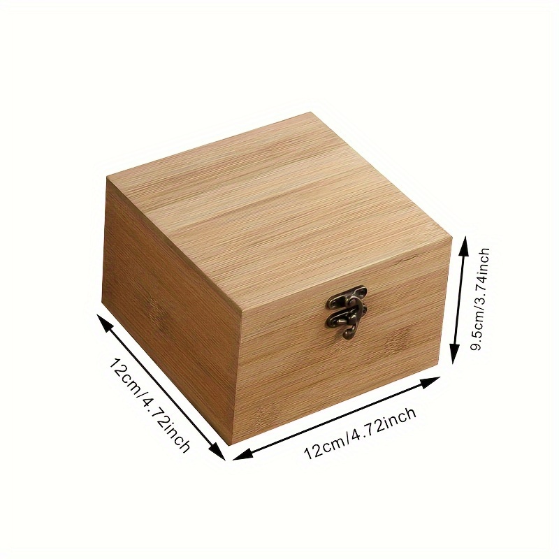 Small Wooden Box Bamboo Wood Box For Crafts Diy Wooden Box - Temu