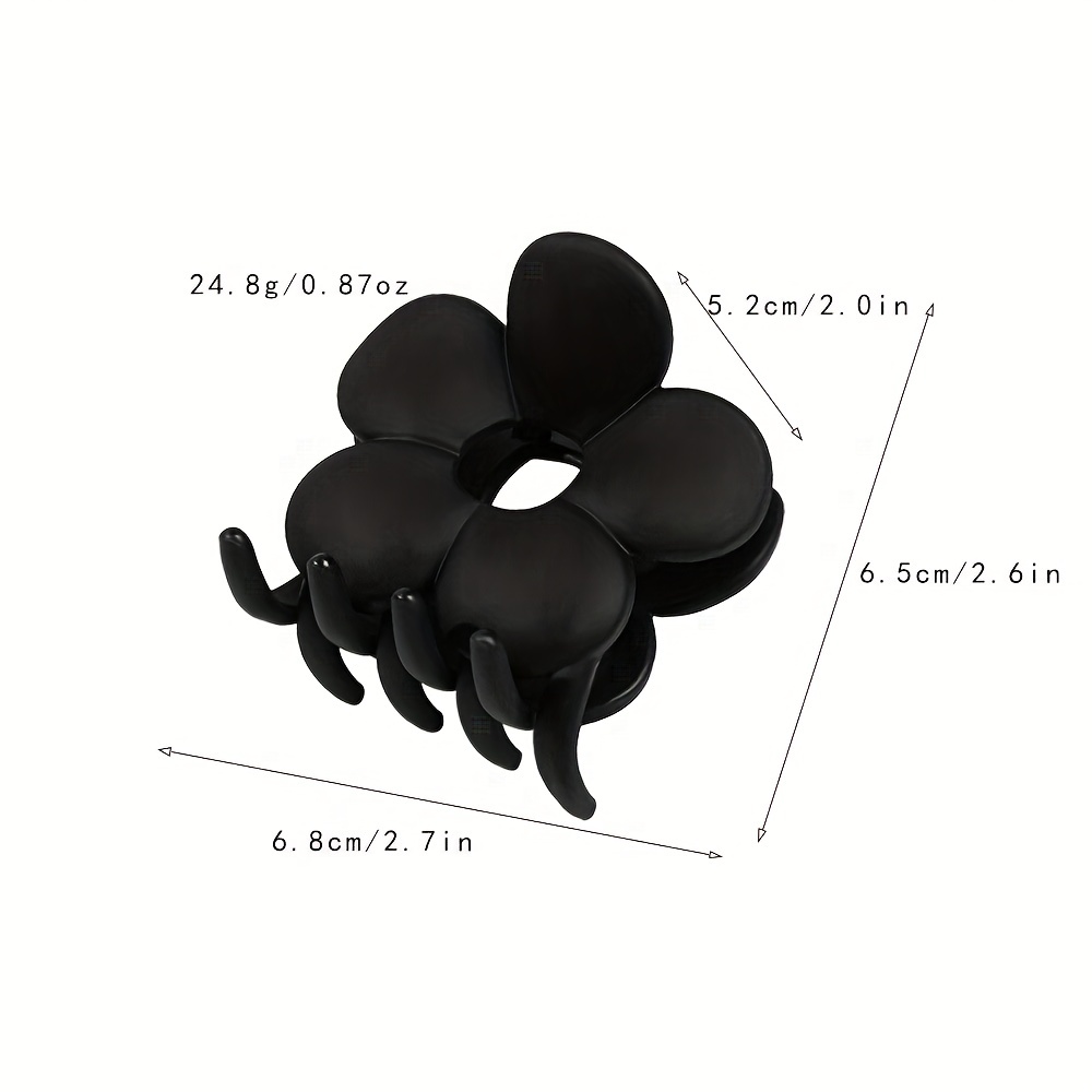 4PCS Flower Shape Hair Clips Hair Clip Solid Ponytail Hairpin Headwear