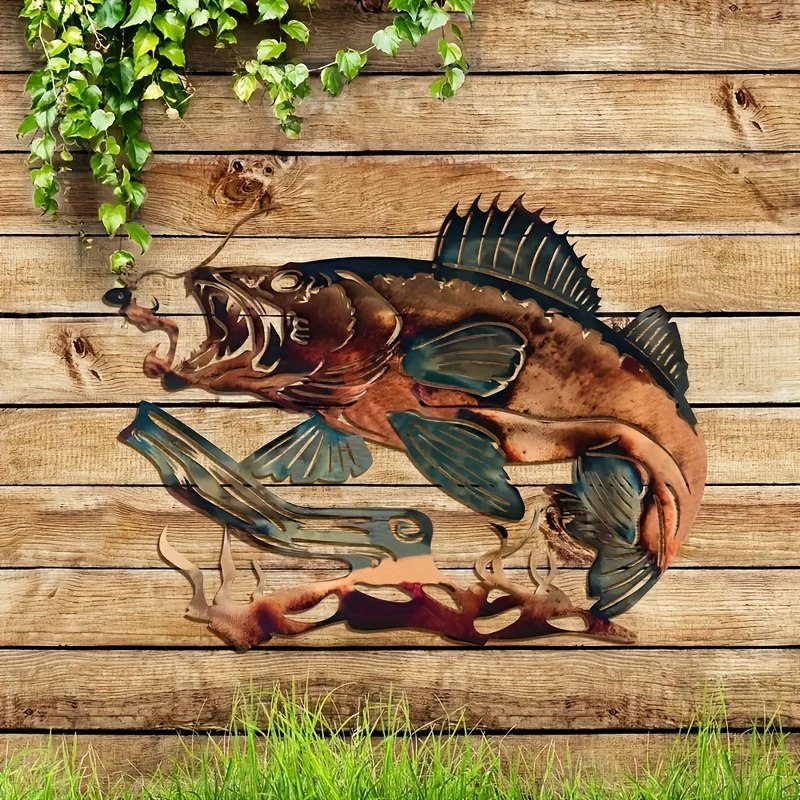 3d Metal Fish Wall Art Strange Elk Shoulder Artist's Wall - Temu Canada