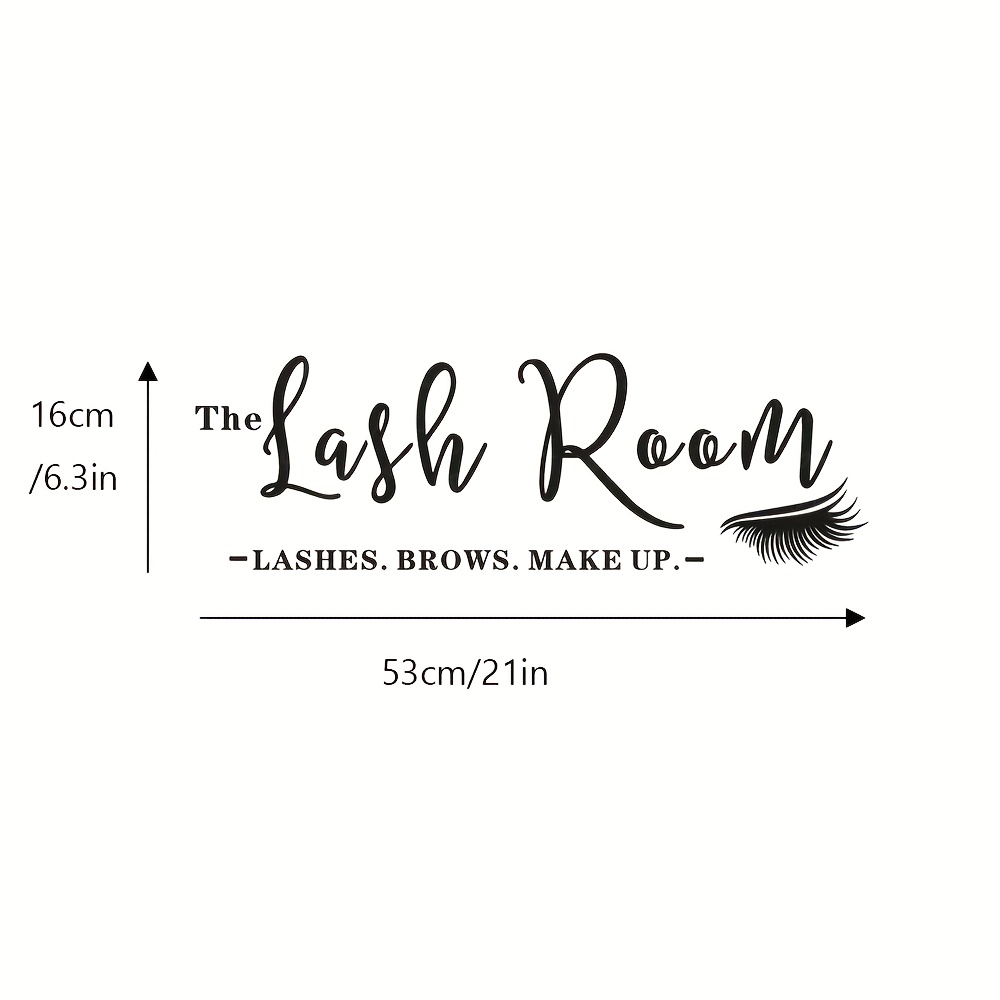 The Lash Room Sign Vinyl Wall Sticker Eyelash Studio Beauty Salon