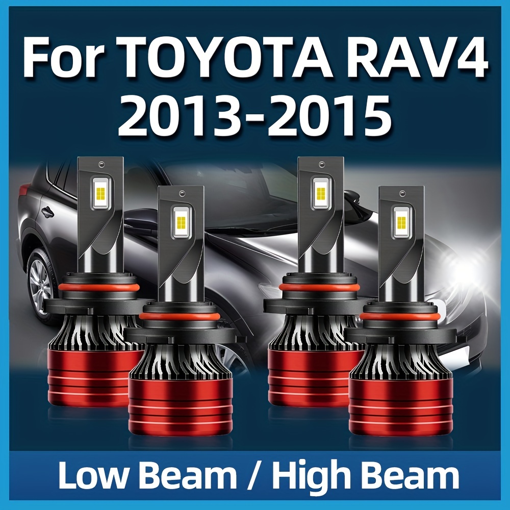 For 2016-2018 Toyota RAV4 LED Headlight Bulbs 9012 High/Low Beam 6000K  White 2pcs 