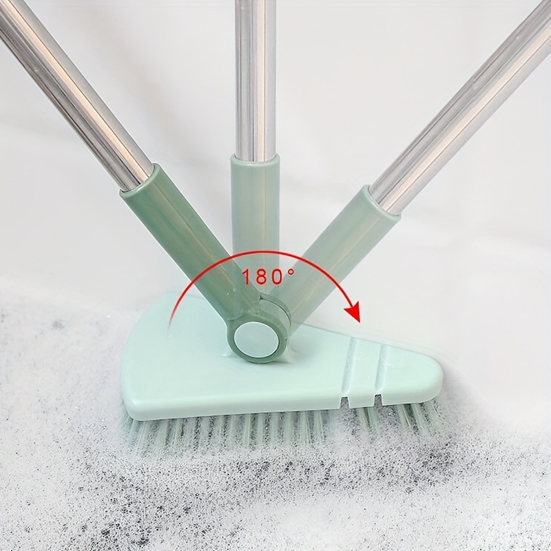 1pc, Shower Scrubber, Long Handle Bathroom Cleaning Brush, Bendable Head  Bath Tub And Tile Scrub Brush, Stiff Bristles Brush, No Dead Corner Cleaning