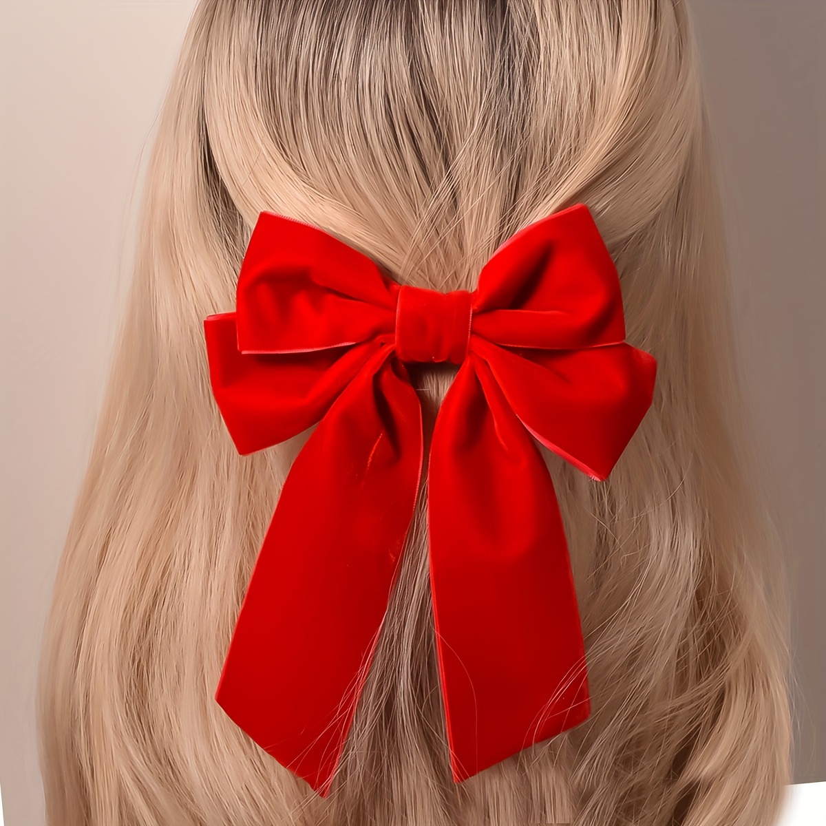 Red Bow Hair Clip - Temu